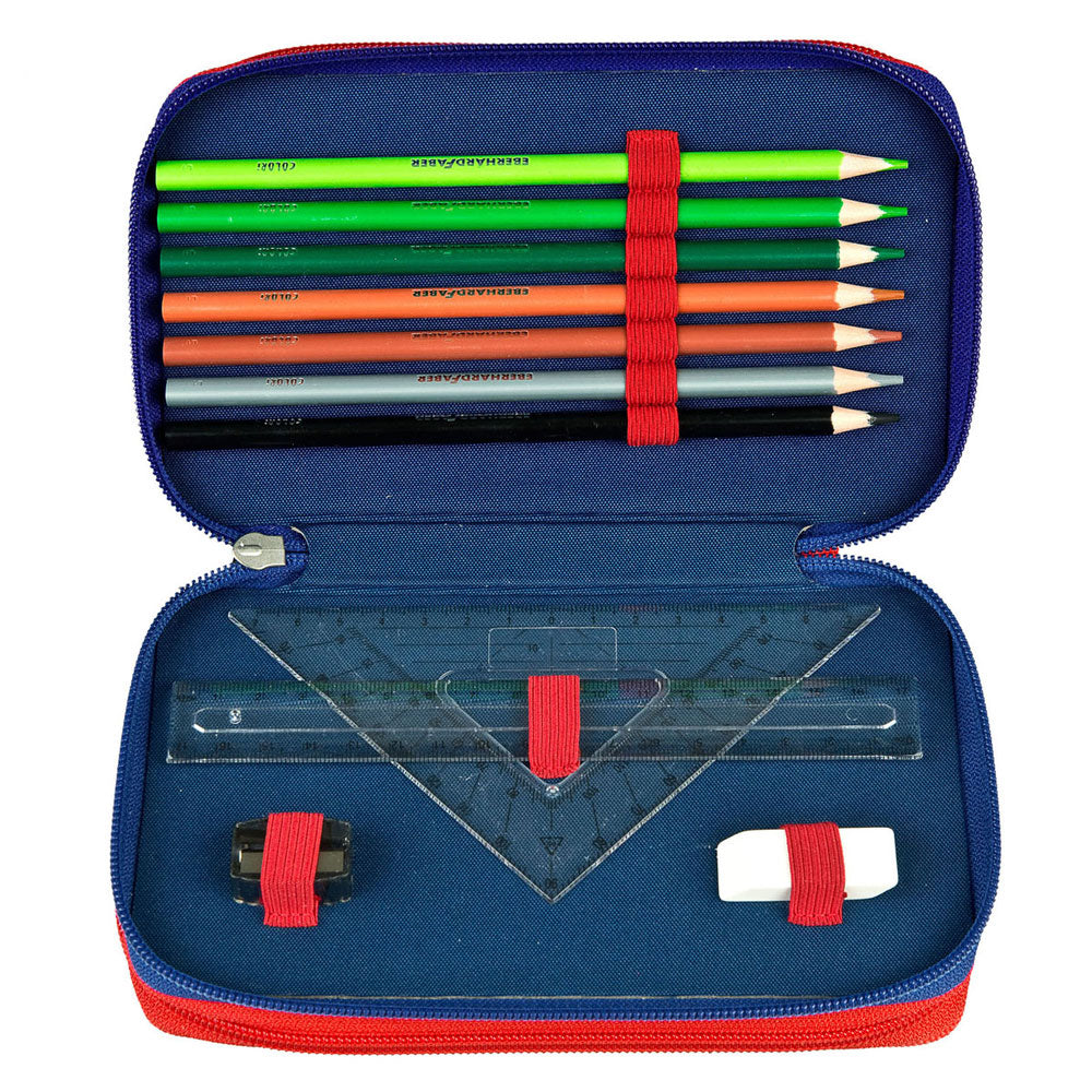 Undercover 3-compartment filled pencil case spiderman