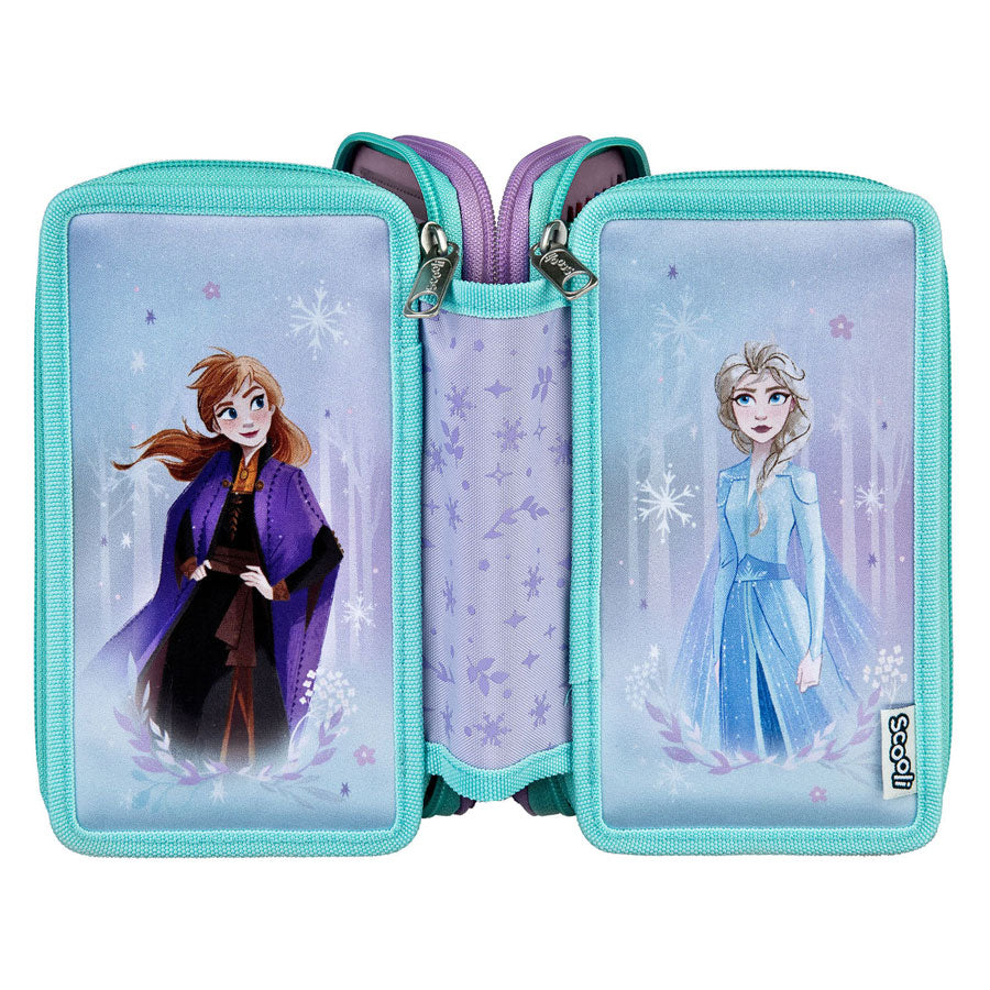 Undercover 3-compartment filled pencil case disney frozen