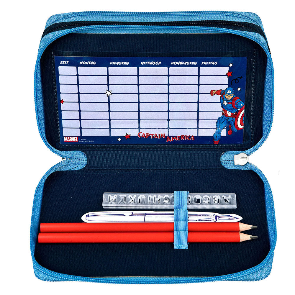 Slaptas 3 skyrių užpildytas pieštukų dėklas Avengers