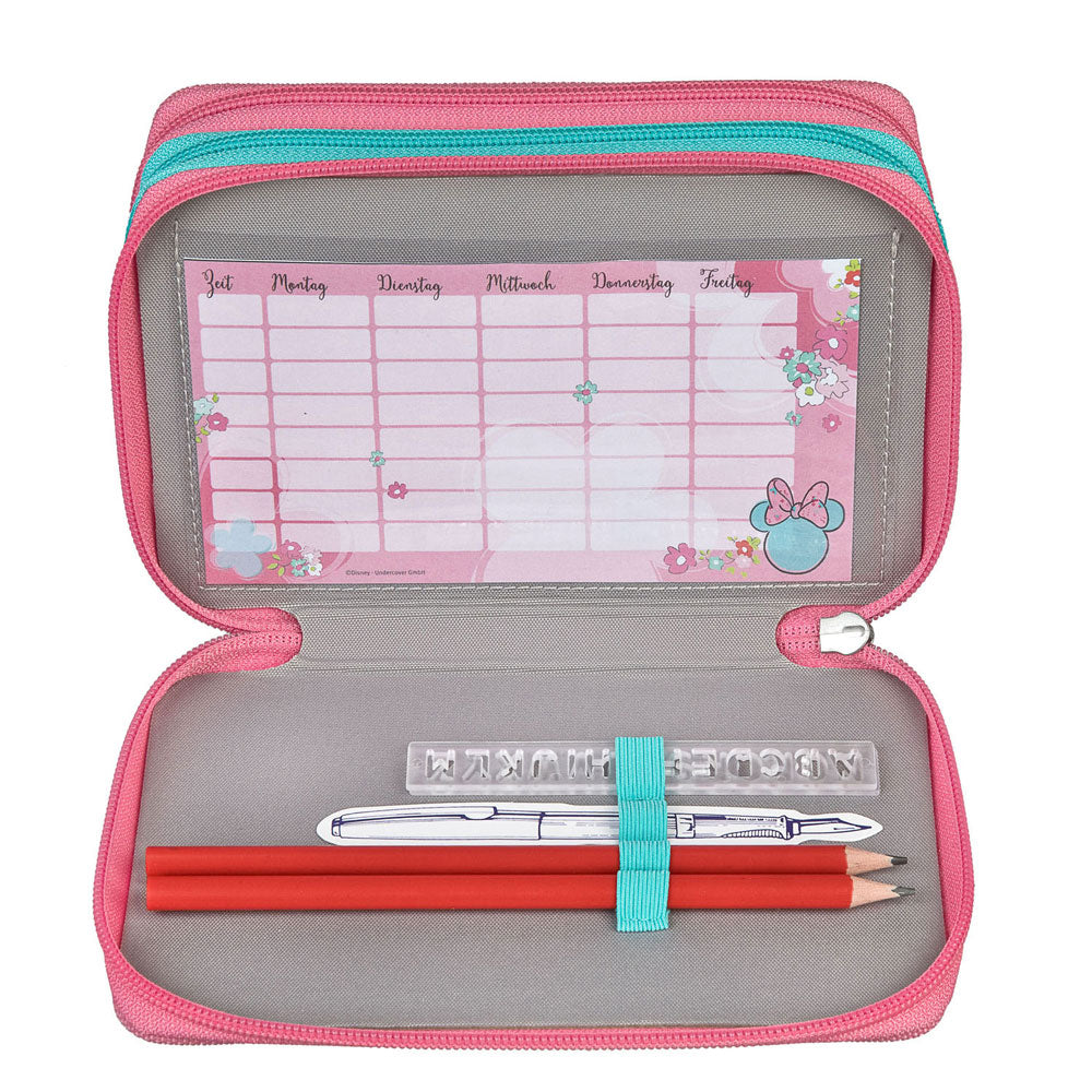 Undercover 3-compartment filled pencil case Minnie Mouse