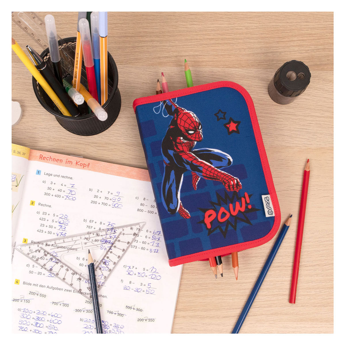 Undercover filled pencil case spiderman