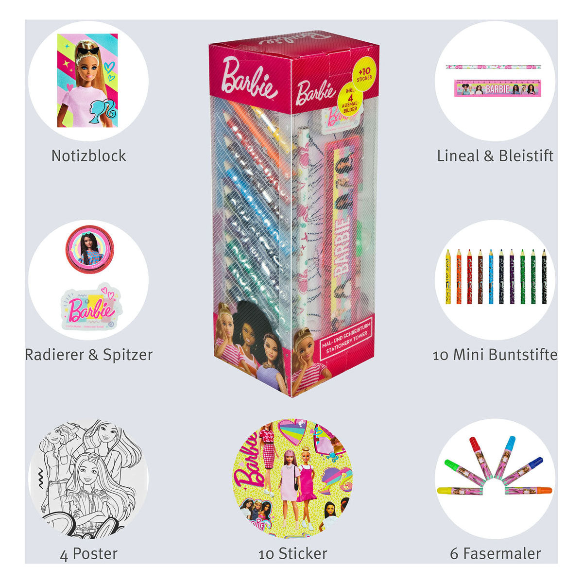 Undercover stationary tower barbie, 35 pieces.