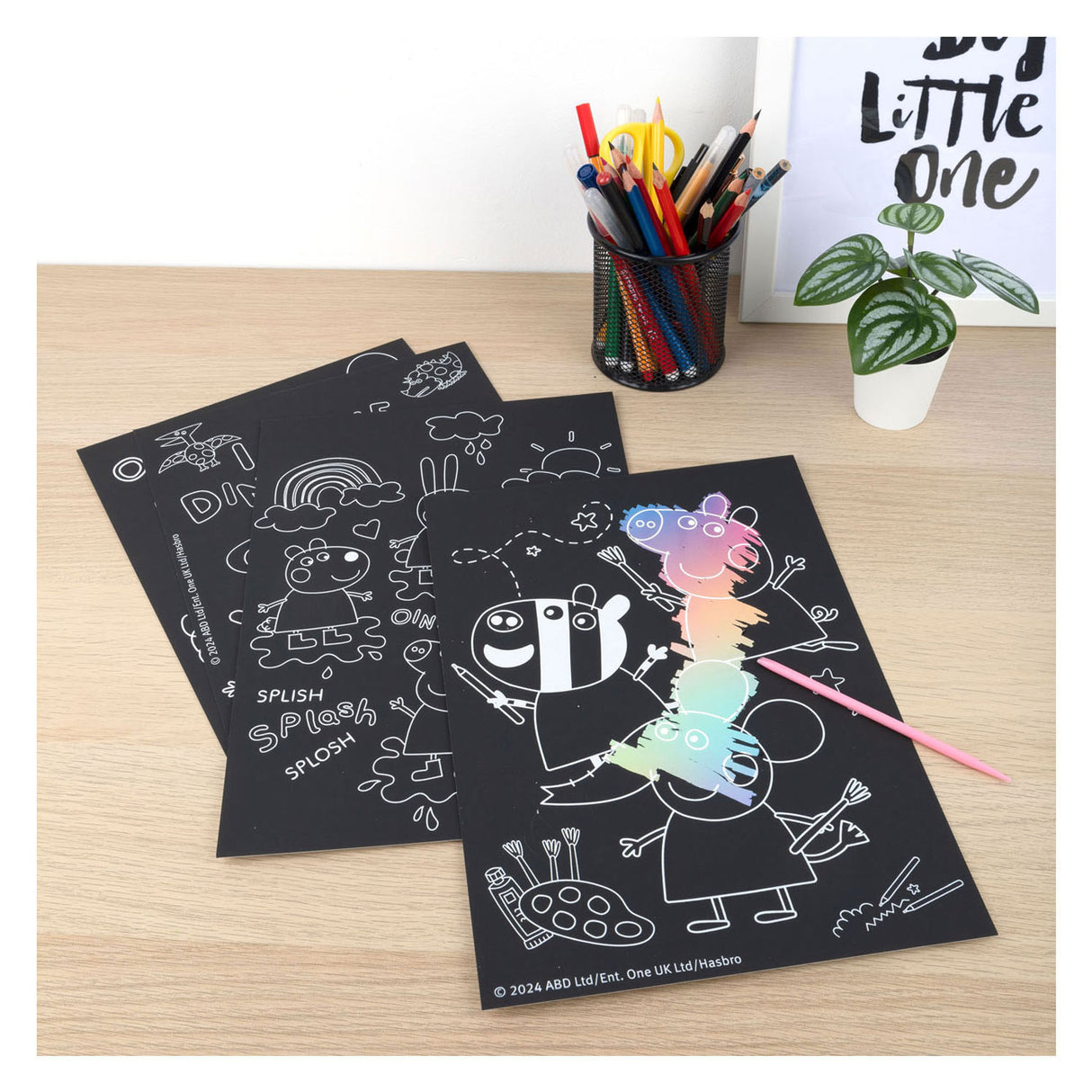 Undercover scratch art set peppa pig