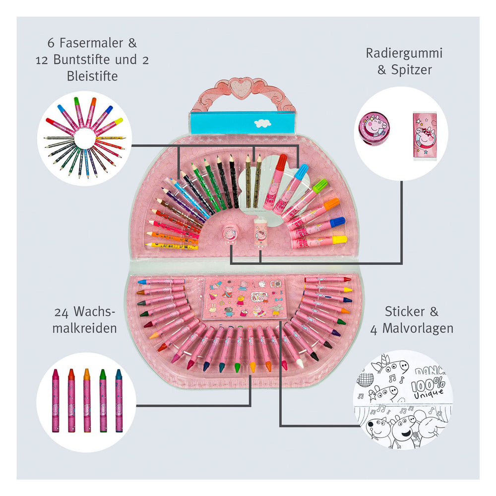 Undercover Colouring Case Peppa Pig, 51pcs.