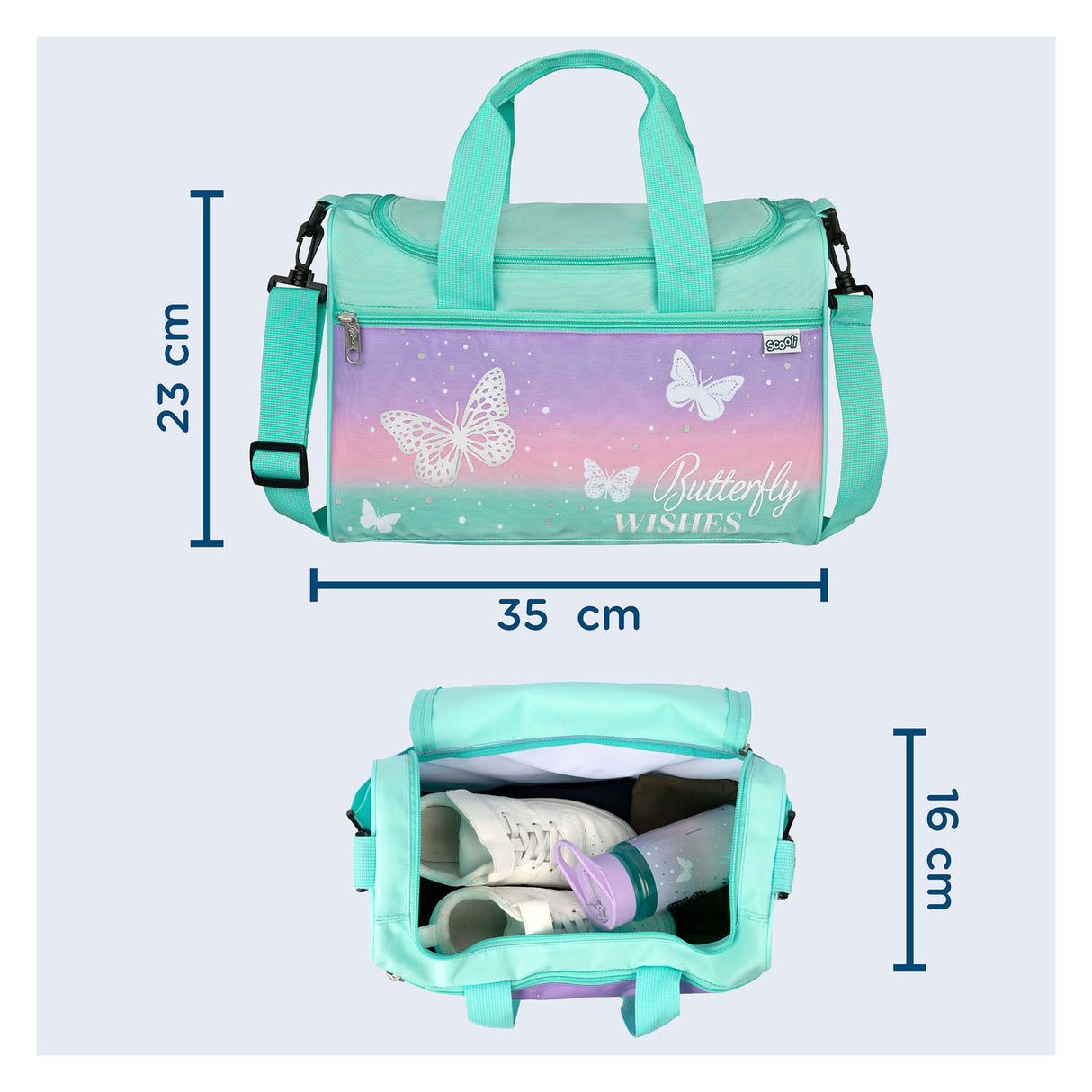Mariposas de bolsa deportiva encubierta