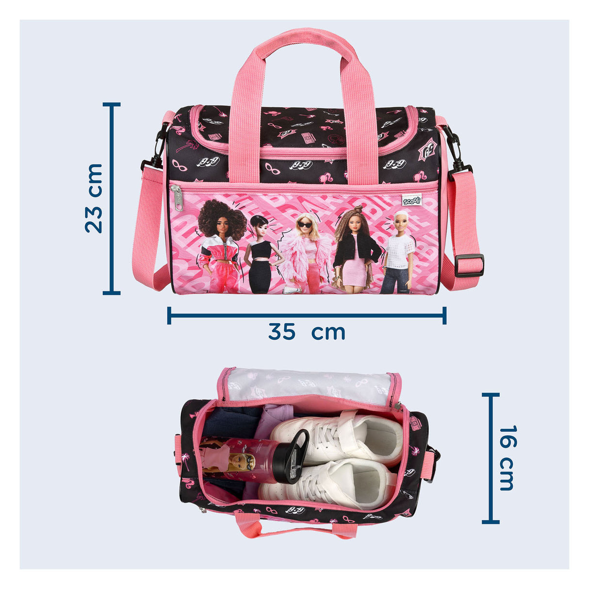 Bolsa deportiva encubierta Barbie