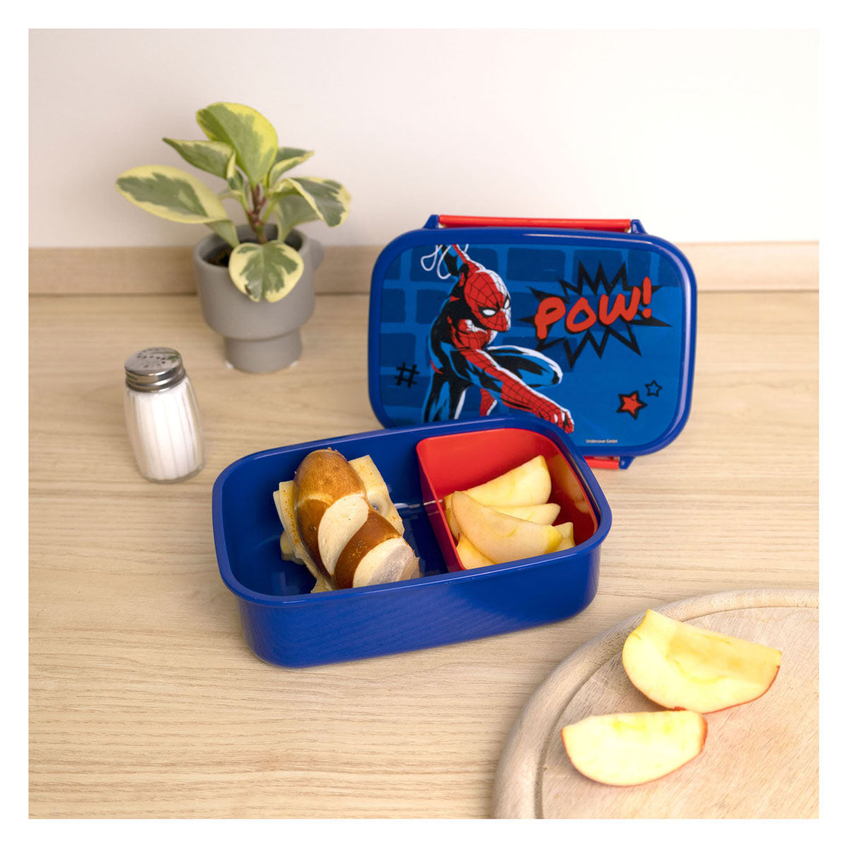 Undercover spiderman lunch box blue red