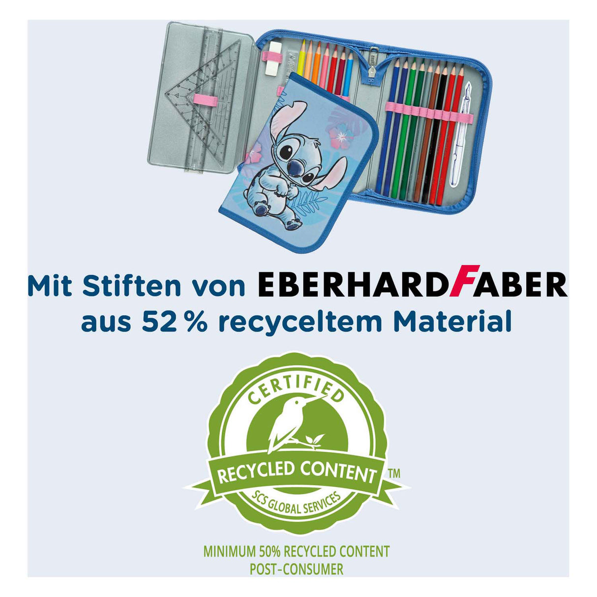 Undercover stitch filled pencil case