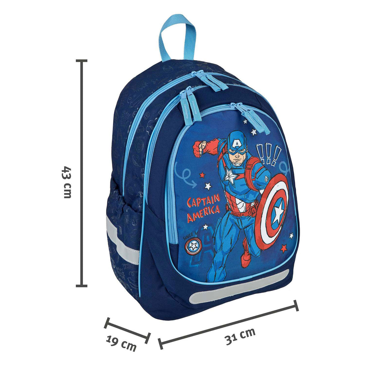 Undercover ergonomic school backpack captain america