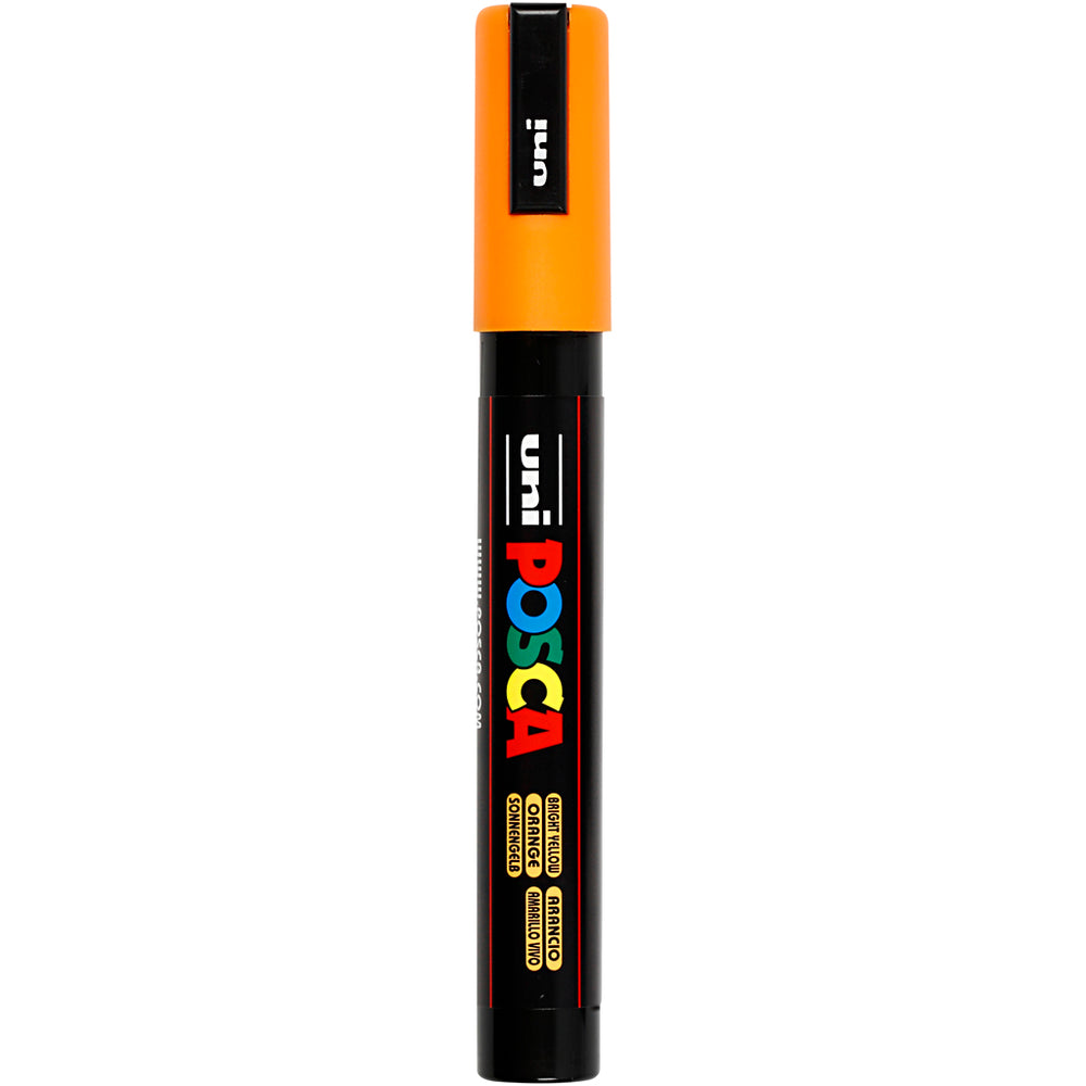 Uni-posca posca marker, size pc-5m, line width 2.5 mm, medium, orange, 1 piece