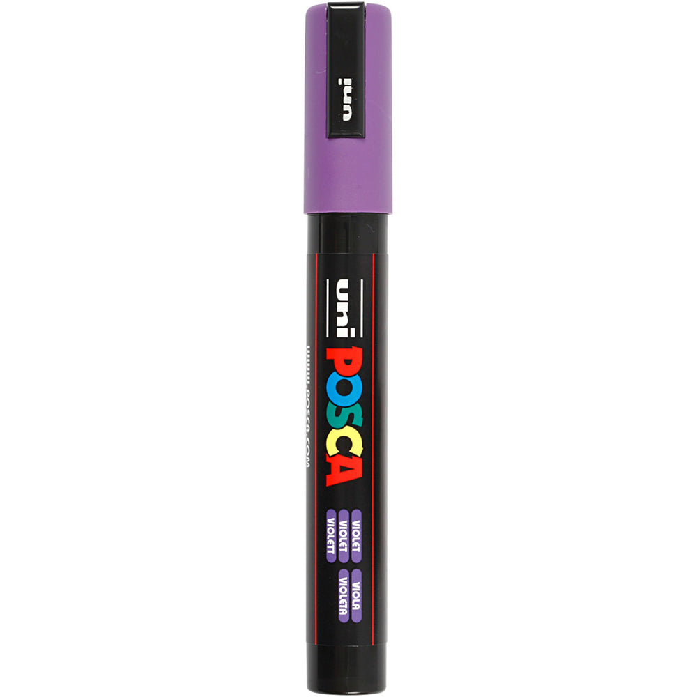 Uni-posca posca marker, size pc-5m, line width 2.5 mm, medium, violet, 1 piece