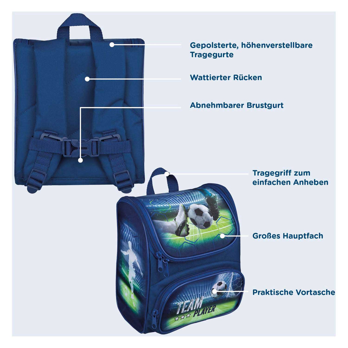 Undercover backpack blue - football