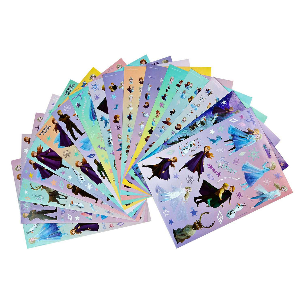 Folhas de adesivos disfarçados congelados - 1000 unid.