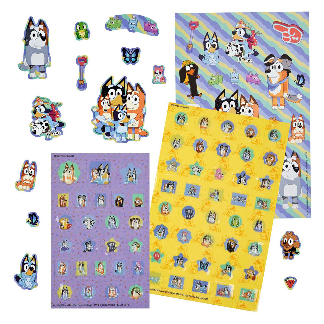 Undercover super sticker set bluey - 500+st.
