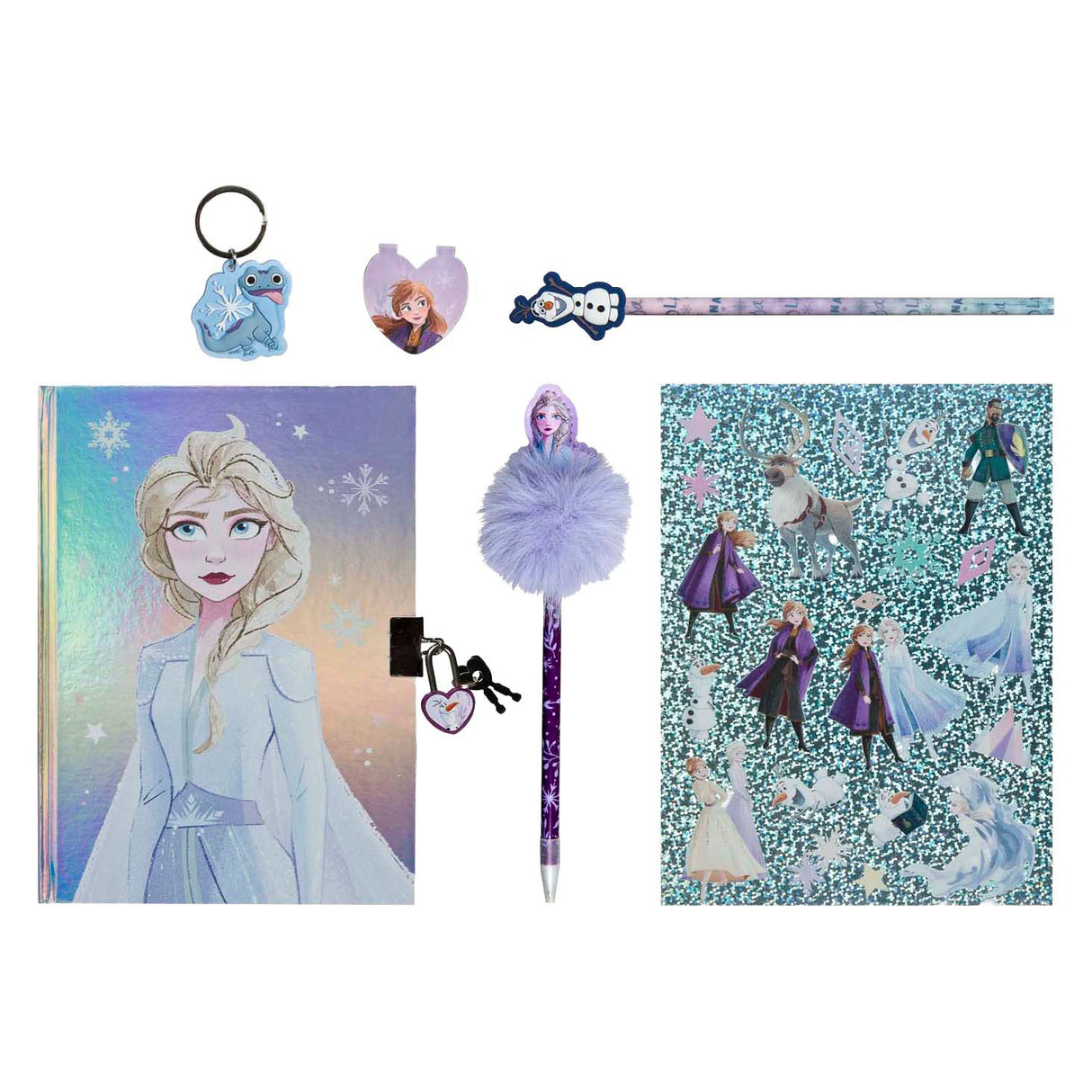 Undercover glitter dagboek set frozen - 6dlg.
