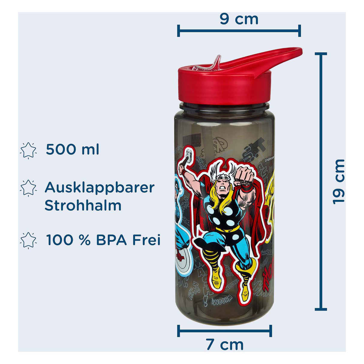 Undercover aero drinking bottle marvel avengers - 500ml