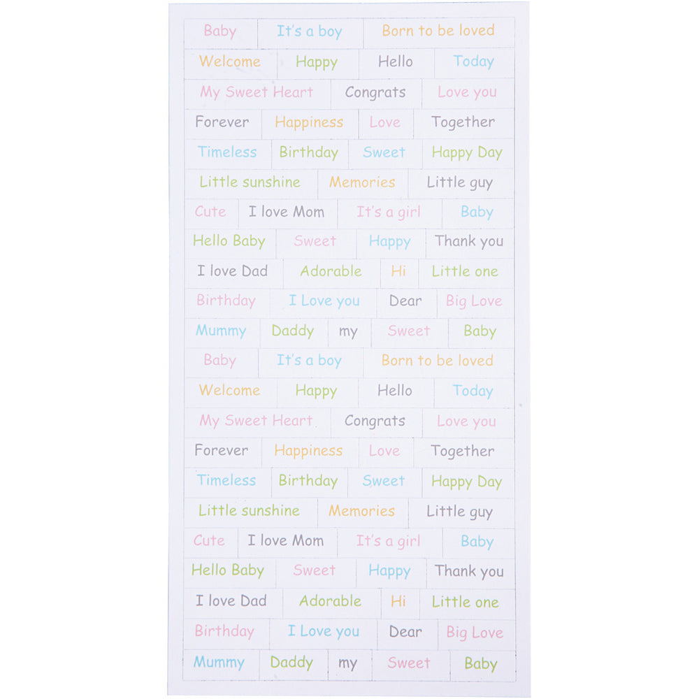 Creativ company stickers, baby, sheet 12x23 cm, 2x84 pieces 1 box