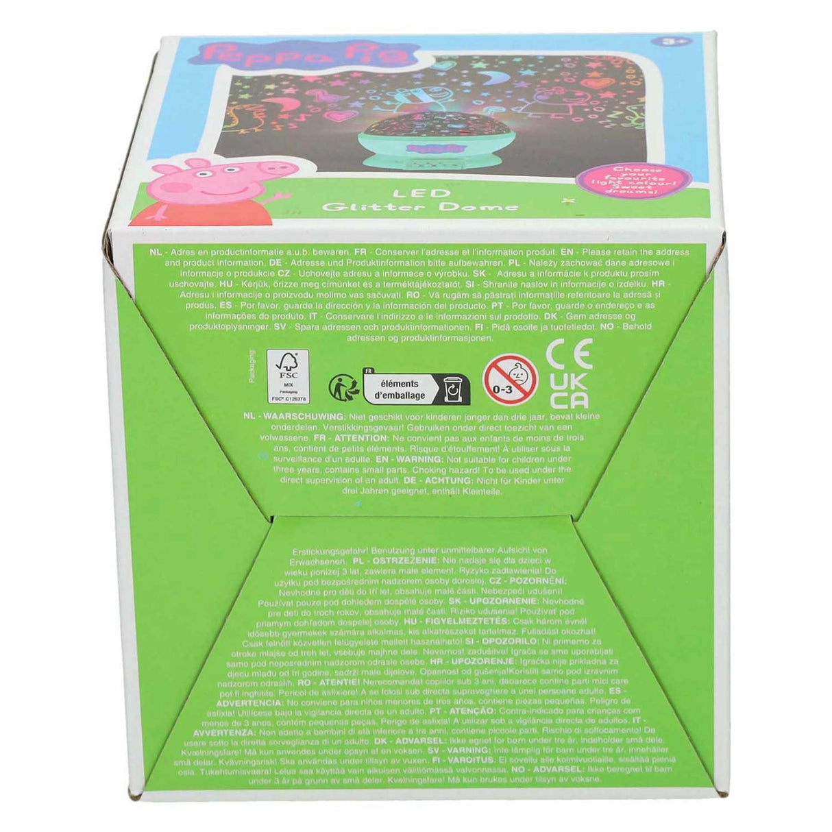 Peppa pig LED lamp glitter dome