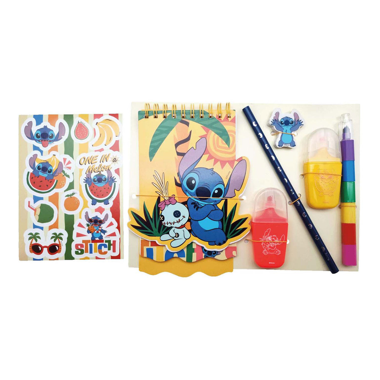 Stitch plush pencil case filled