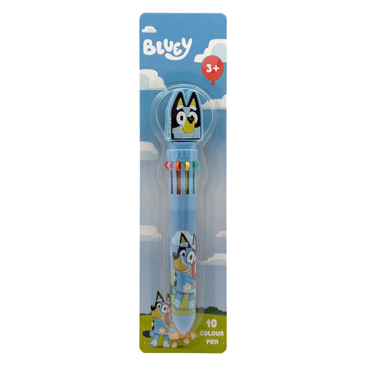 Bluey 10-colour pen with topper