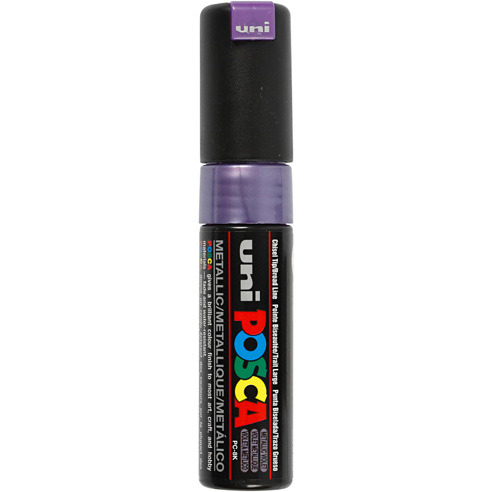 Uni-posca posca marker, size pc-8k, line width 8 mm, wide, metallic violet, 1 piece