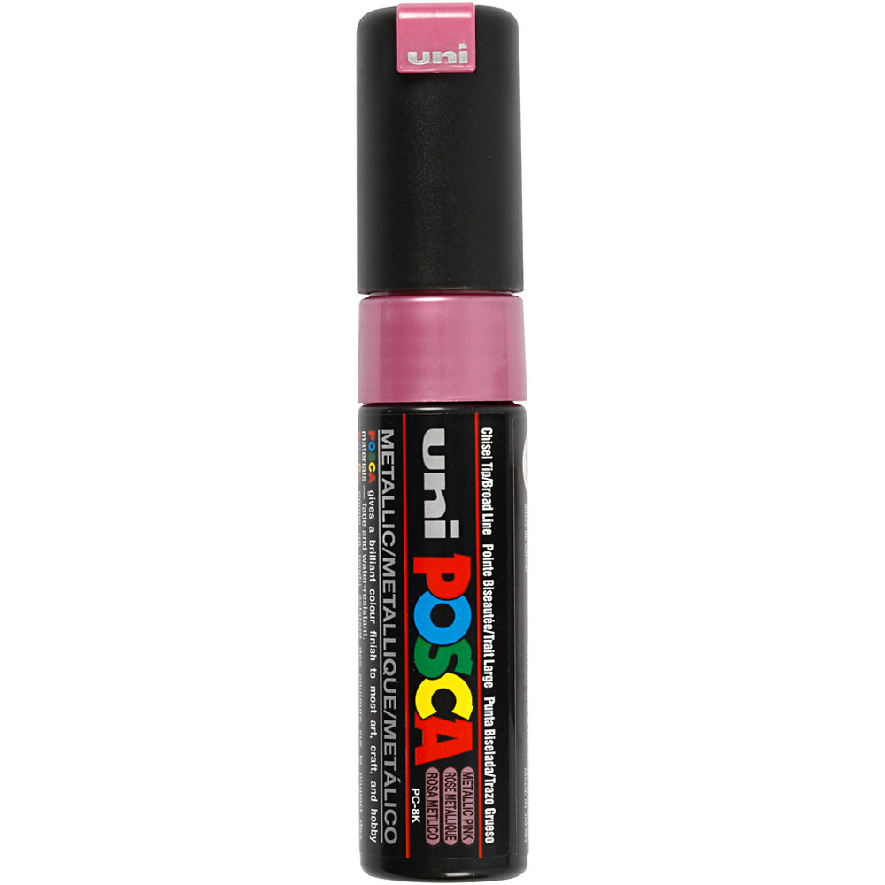 Uni-posca posca marker, size pc-8k, line width 8 mm, wide, metallic pink, 1 piece