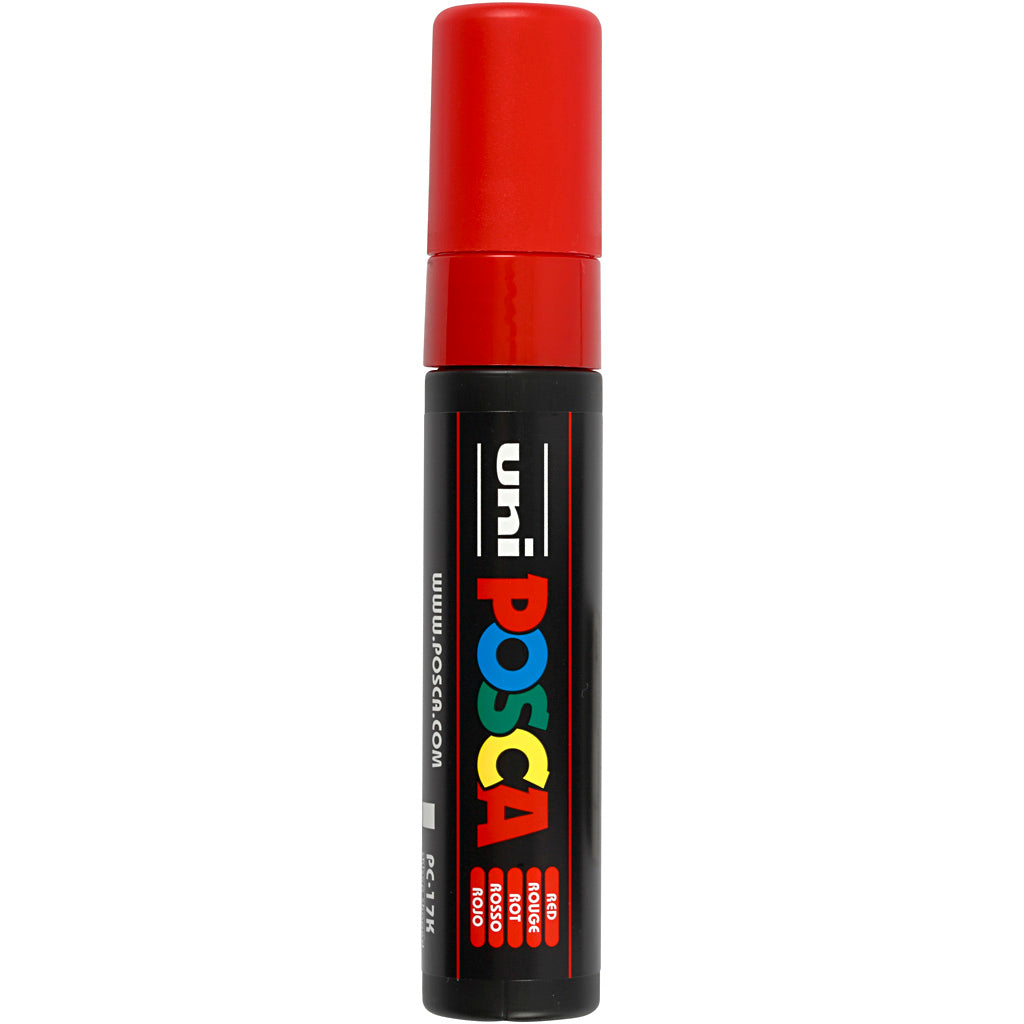 Uni-posca posca marker, size pc-17k, line width 15 mm, extra wide, red, 1 piece