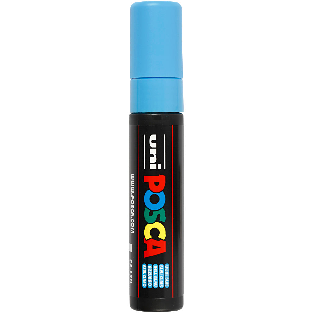 Uni-posca posca marker, size pc-17k, line width 15 mm, extra wide, light blue, 1 piece