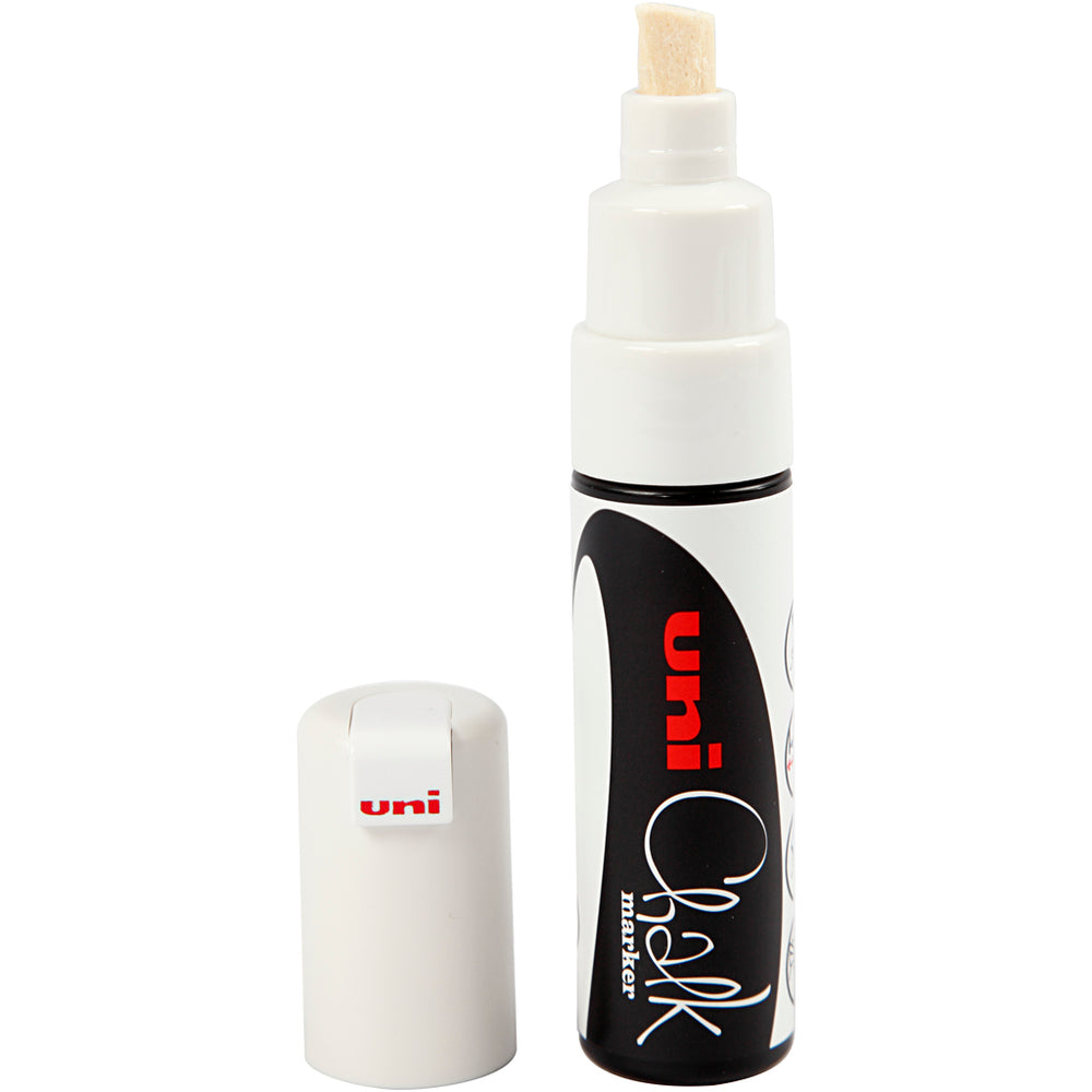 Uni-posca chalk marker, line width 8 mm, white, 1 piece