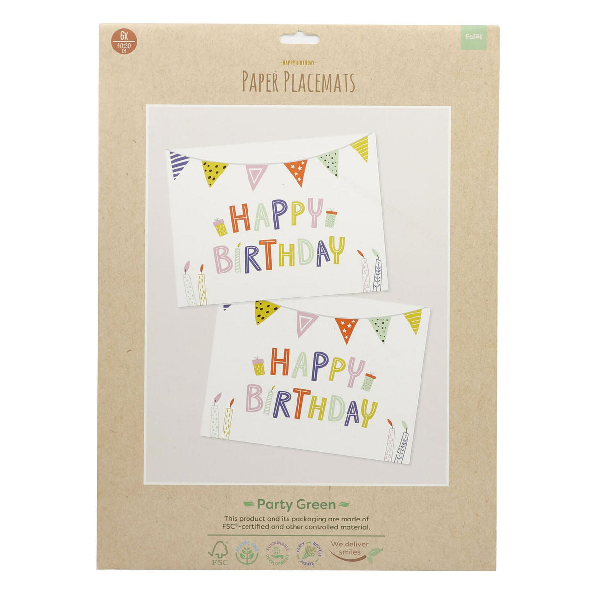 Folat BV Paper Pitemats Party 6st.