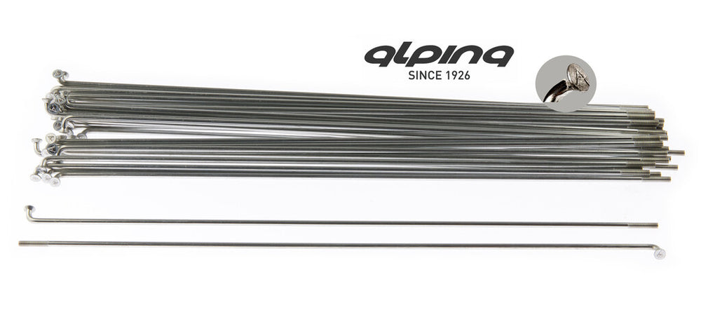 Alpina spokes 246-13 raggi ø2.33 mm fg 2.6 - zinc (144 pieces)