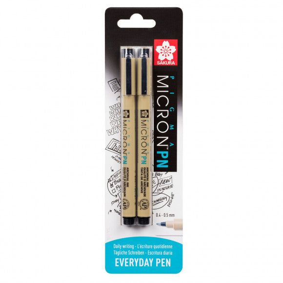 Sakura buborékfólia kártya pigma micron pn fekete, 2 db