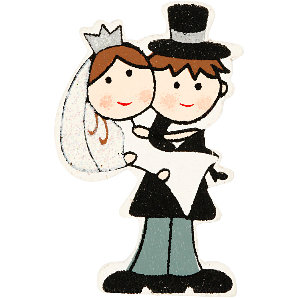 Creative company bridal couple, h: 50 mm, 4 pieces 1 box