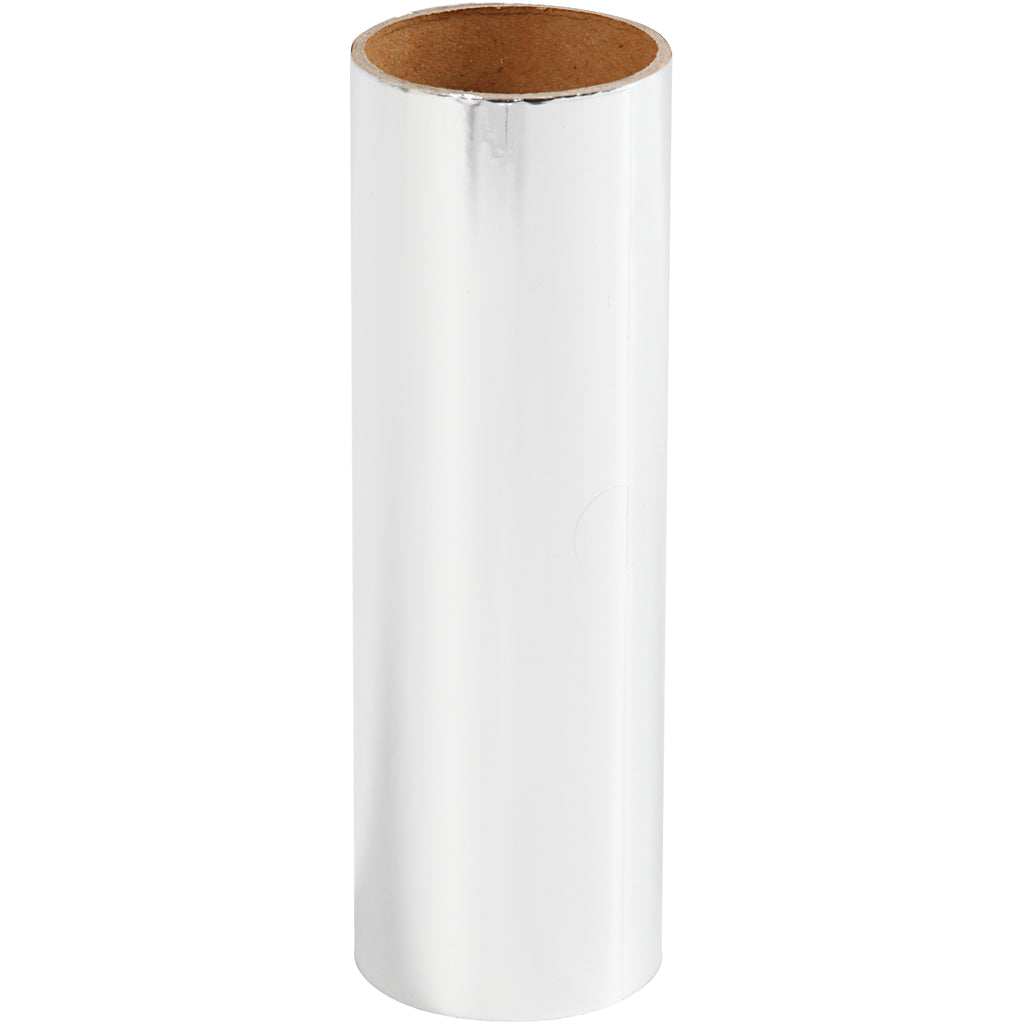 Creativ company deco foil, w: 15.5 cm, thickness 0.02 mm, silver, 50 cm 1 roll