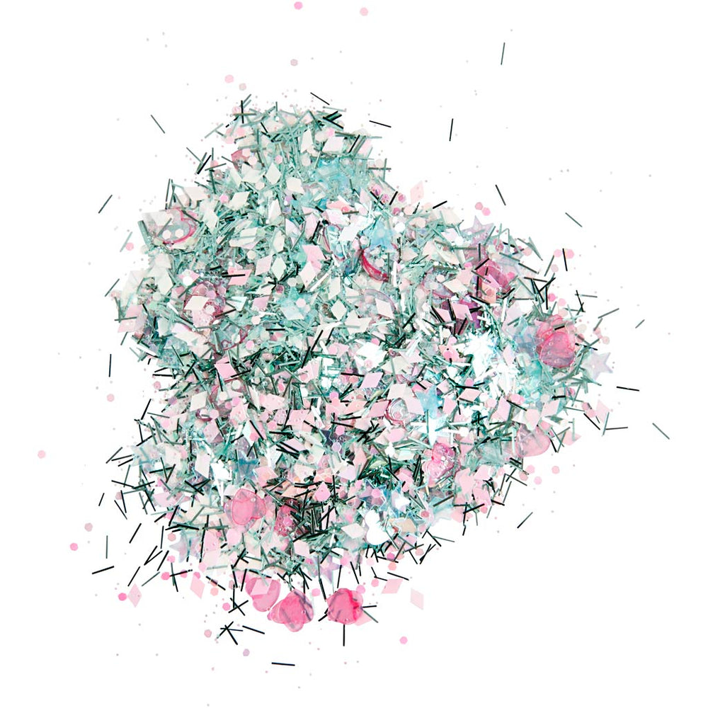 Creativ company glitter en pailletten, pastelkleuren, 170 gr 1 doosje