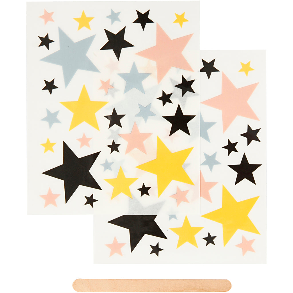Creativ company rub-on stickers, stars, sheet 12.2x15.3 cm, 1 box