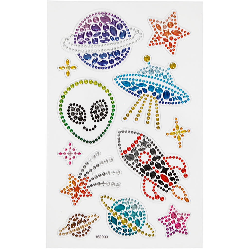 Creativ company diamond stickers, space, sheet 10x16 cm, 1 sheet