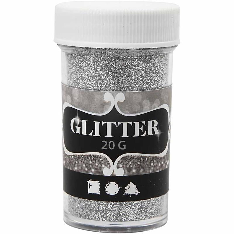 Creativ company glitter, silver, 20 gr 1 box