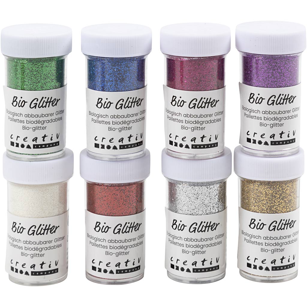 Creativ company bio sparkles, various colors, 8x27 ml 1 box