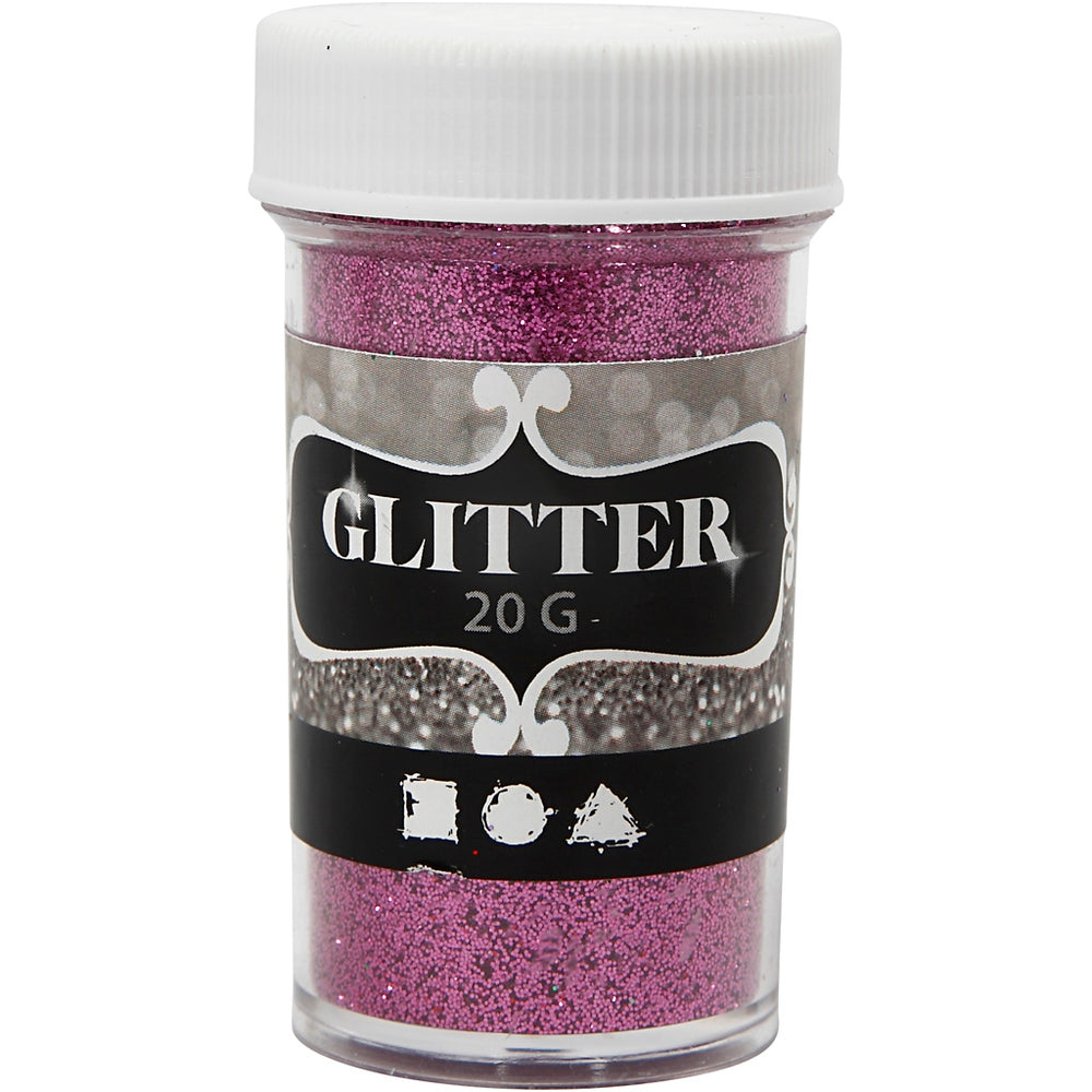 Creativ company glitter, roze, 20 gr 1 doosje