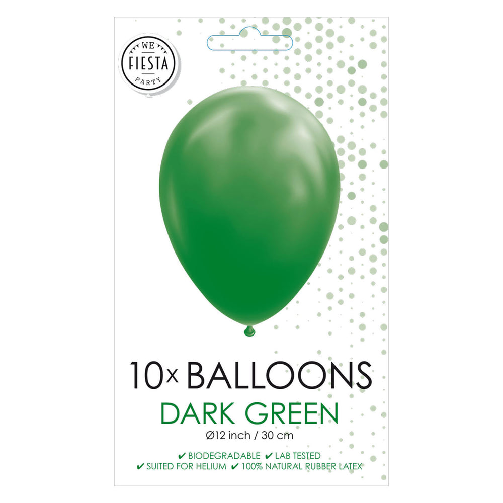 Balões Globos Verde escuro 30 cm, 10º.