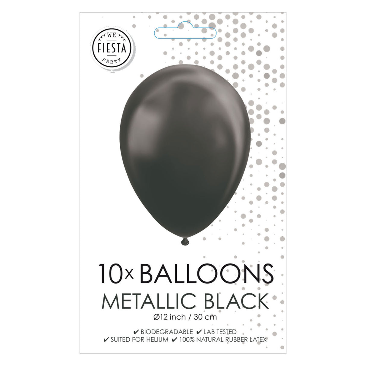 Balões de Globos preto metálico 30 cm, 10º.