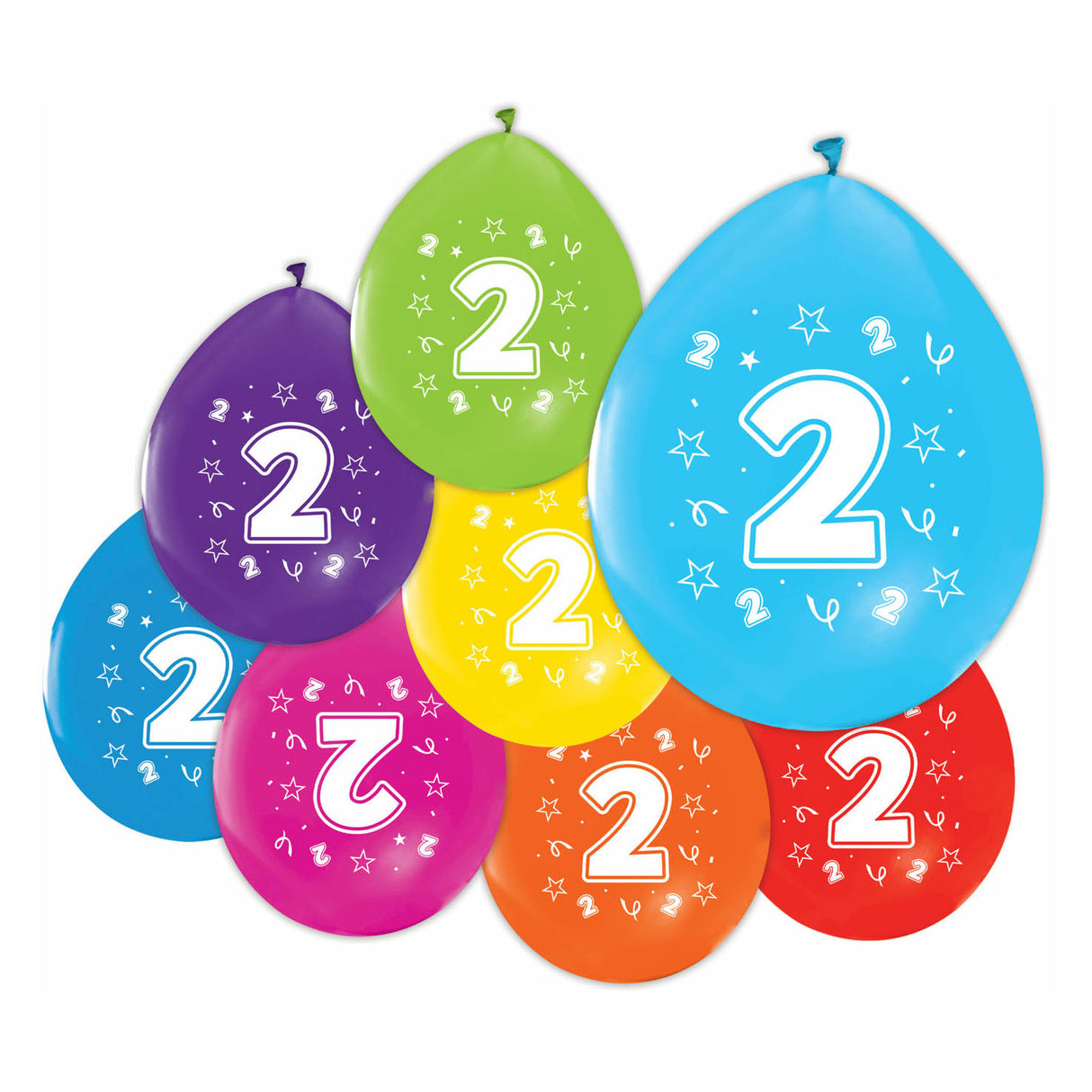 Balloner 2-sidet trykt figur 2, 8 ..