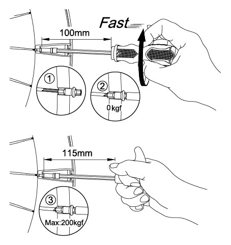 IceToolz Spoke nipple wrenches 12D5 for 3.6mm (square) nipples