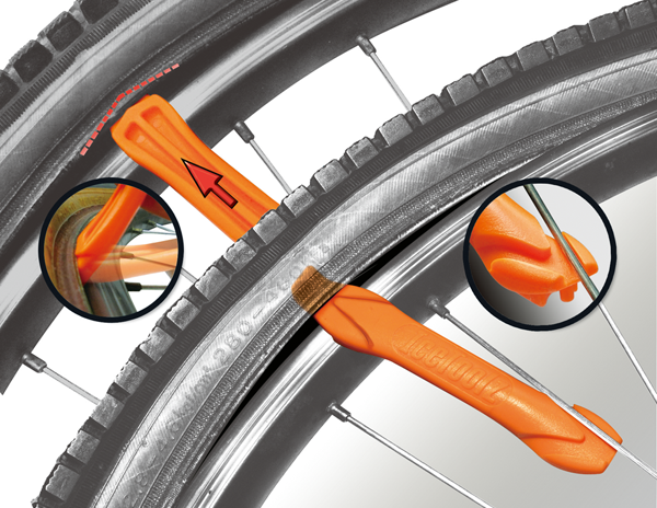 tire levers orange set of 3 pieces