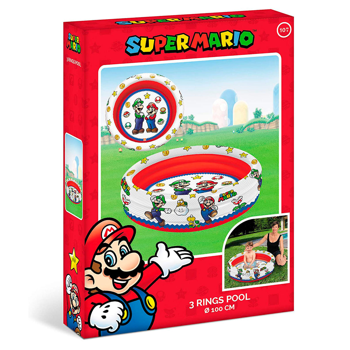 Mondo Swimming Pool 3-Rings Super Mario, 100 cm
