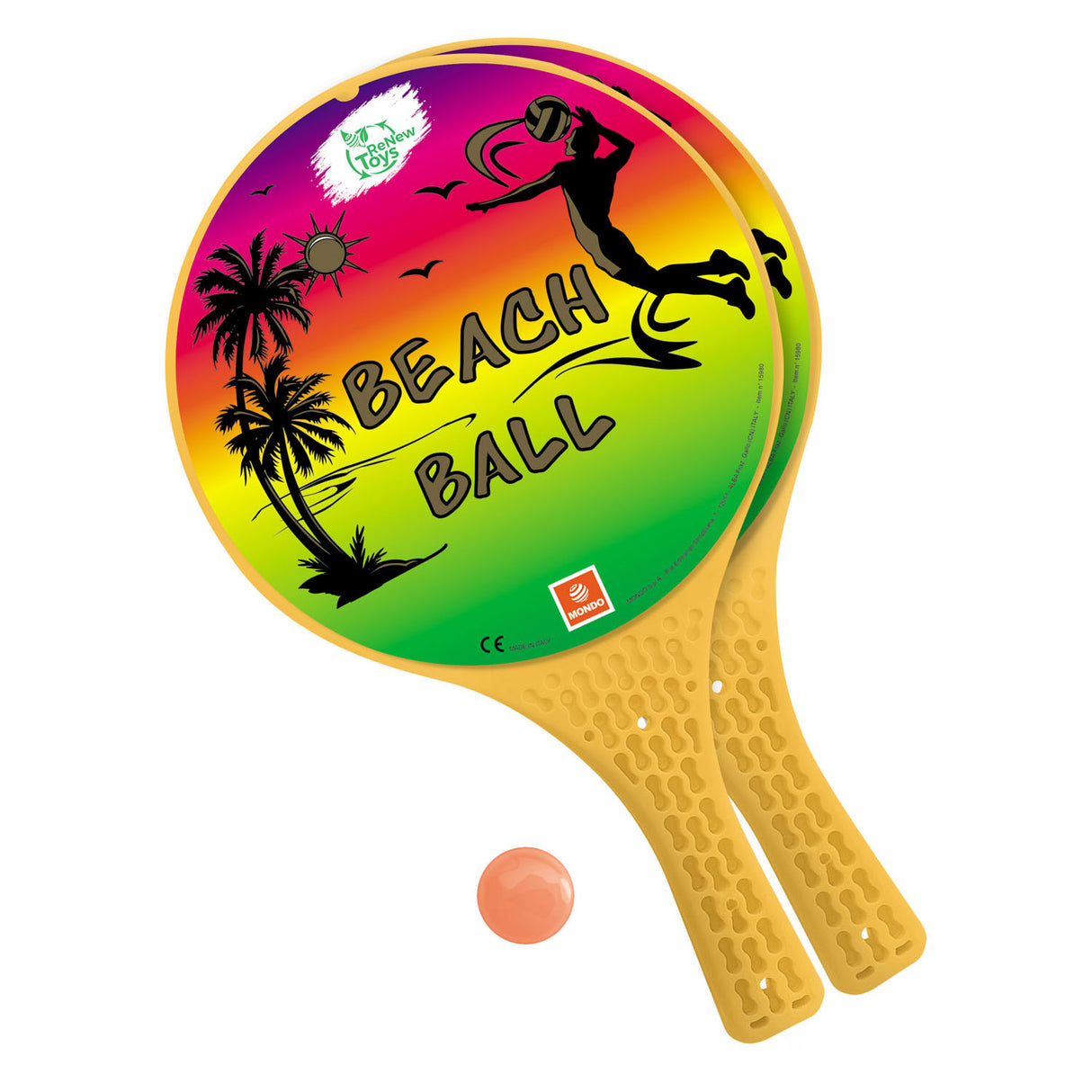 Mondo beachballset rainbow, 3dlg.