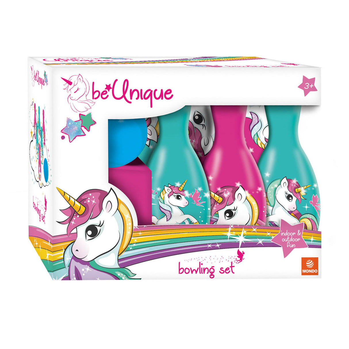 Mondo bowling set unicorn, 7 pcs.
