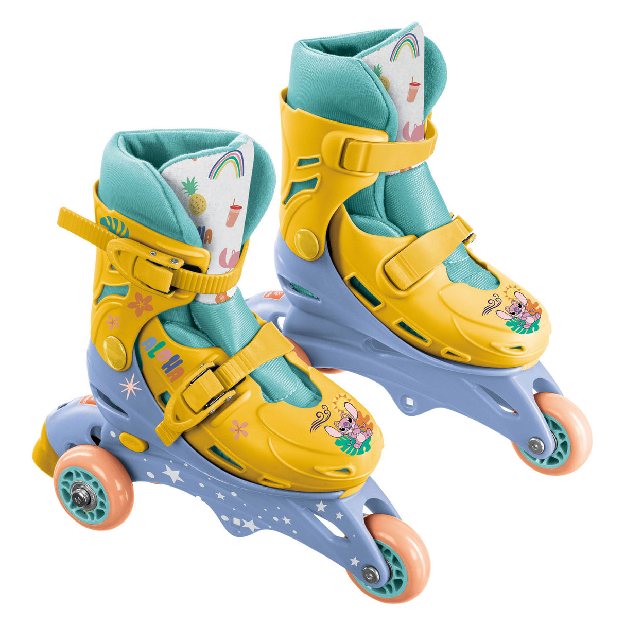 Mondo rolschaatsen 3 wielen stitch - maat 29-32cm