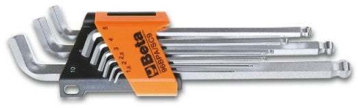 Beta Hex Key Set Tools 96BPA SC9 with Ball End 110° (9-piece)